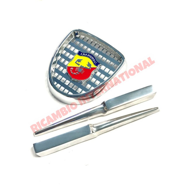 Abarth Front Grille Badge Kit - Fiat 600 850 - Fiat/Seat 600 PartsFront Lamps and Associated ItemsBadge - Grill & Emblem