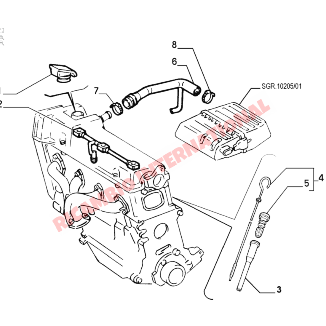 Breather Hose - Classic Fiat Panda,Cinquecento,Seicento - Engine Parts