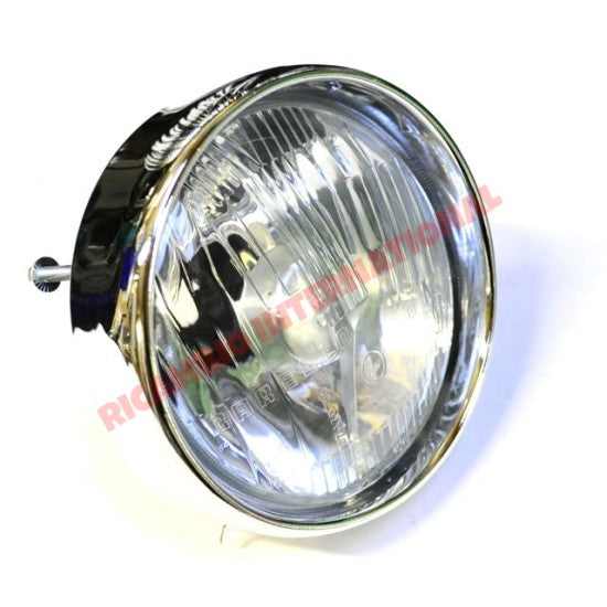 Front Head Lamp & Chrome Bezel RHD (Carello) - Classic Fiat 500 - Lights - Lamps and Lenses