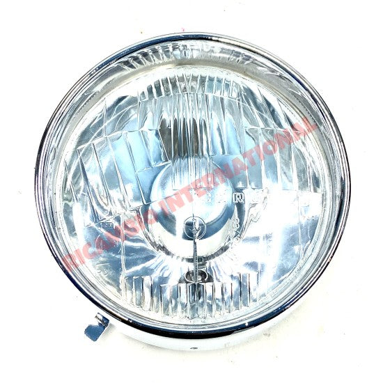 Front Head Lamp & Chrome Bezel RHD (Carello) - Classic Fiat 500 - Lights - Lamps and Lenses