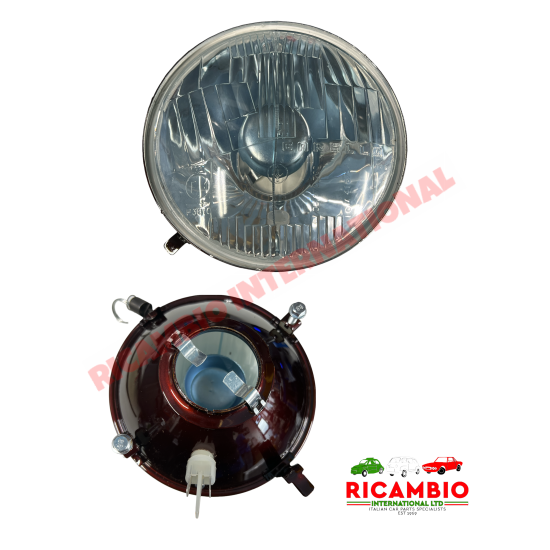 Front Head Lamp inc Parking light RHD (Carello) - Classic Fiat 500 - Front Lamps and Associated Items