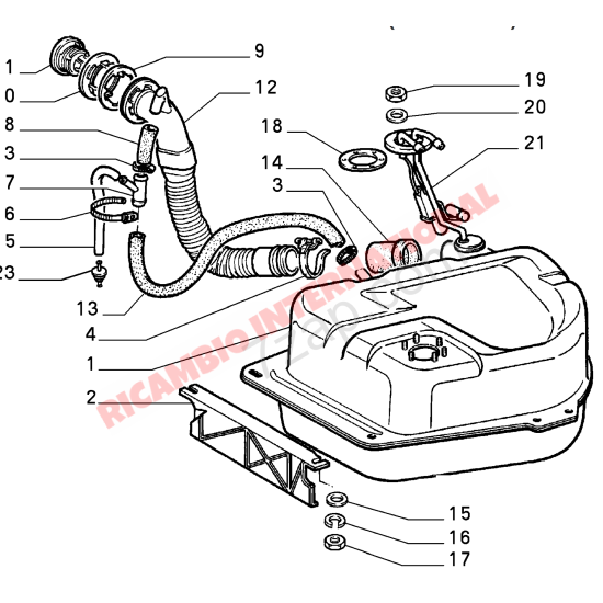 Fuel Filler Joining Hose - Classic Fiat Panda 4x4 - Fuel System