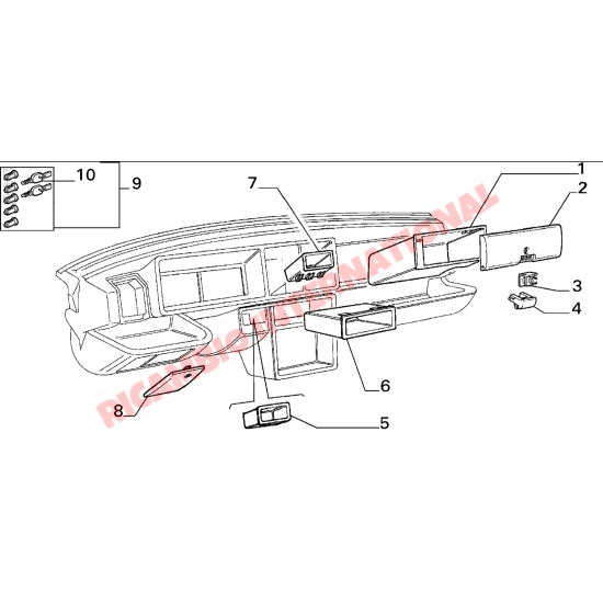 Glove Box Barrel & Keys - Lancia Delta Integrale,Evolution - Handles - Locks and Catches