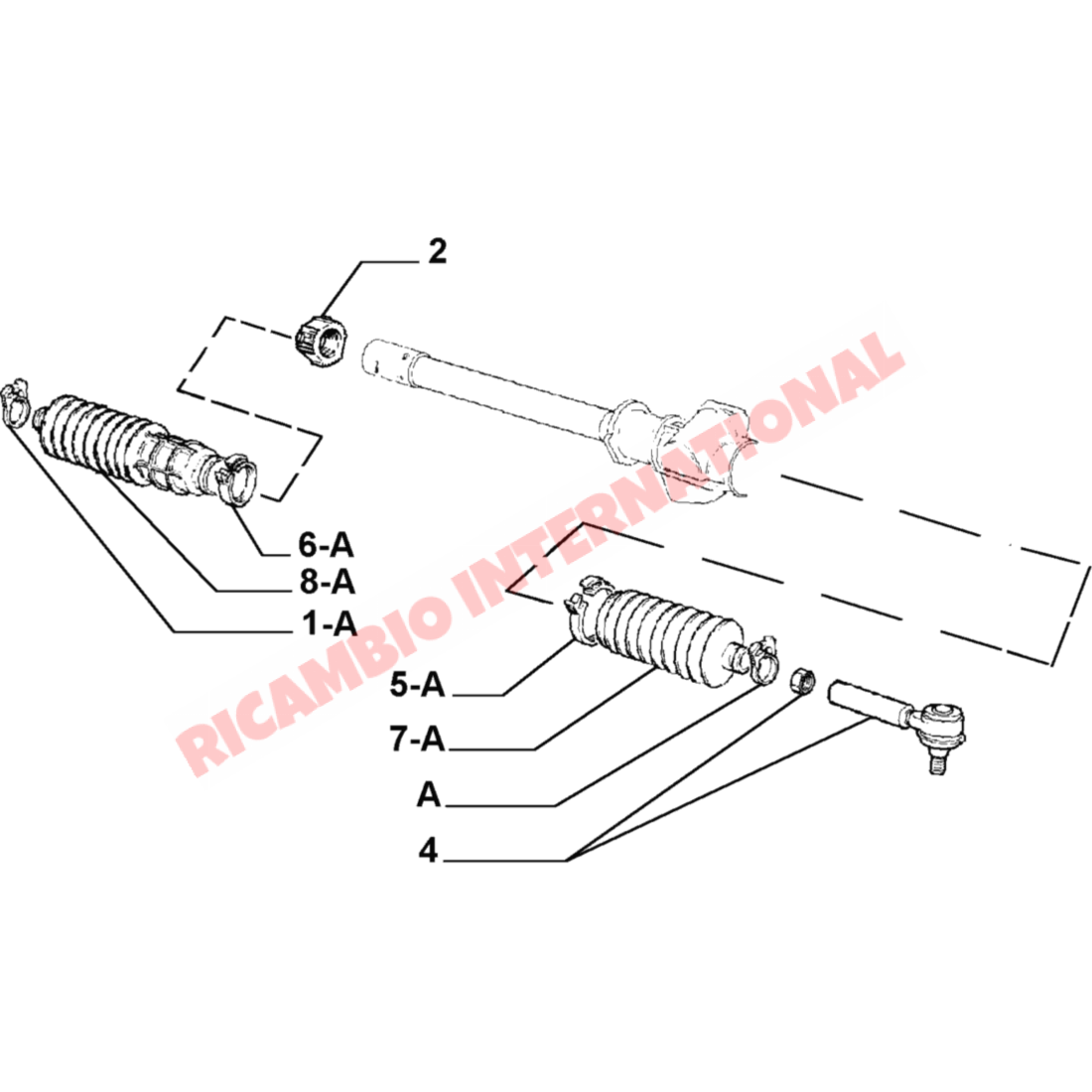 Splined Steering Rack Bush - Fiat 126,127,128,Strada/Ritmo Autobianchi A112 - Steering