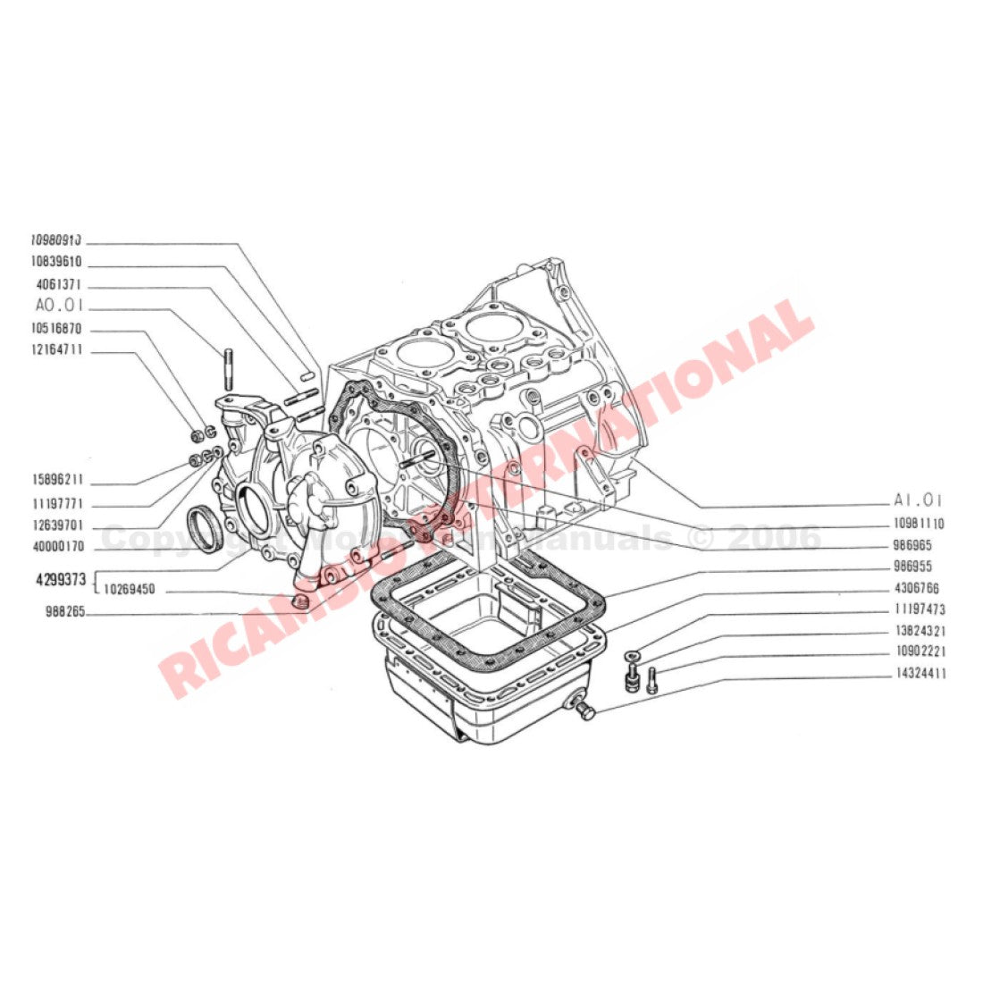Sump Bolt & Washer Kit - Classic Fiat 500 126 - Engine & Associated Items