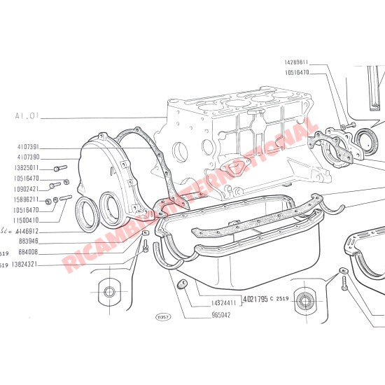 Timing Cover Gasket - Fiat 600 Multipla 850 127 - Gaskets - Seals - Grommets and Rubber Parts